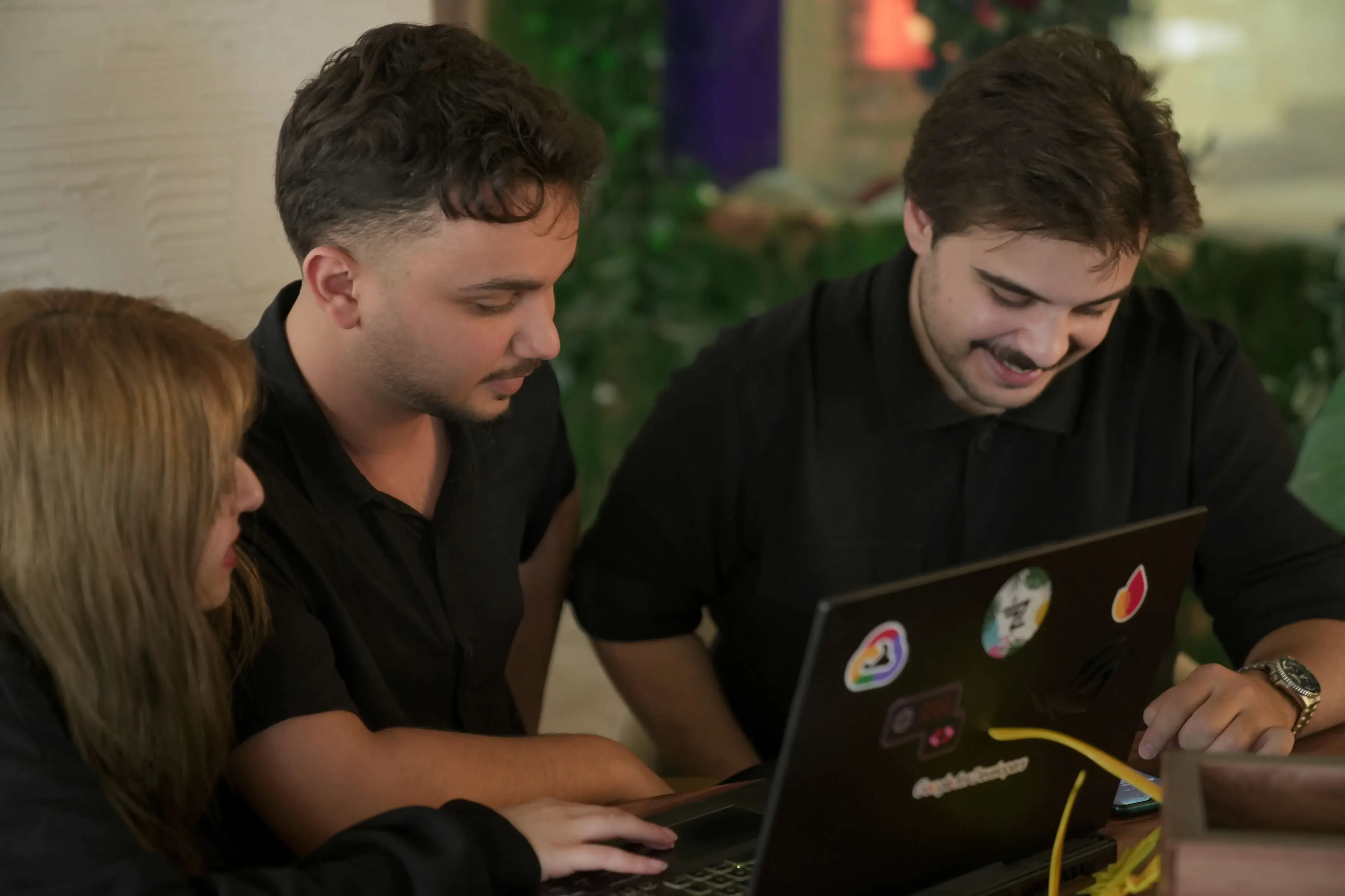 Engineers at Neon Apps building together